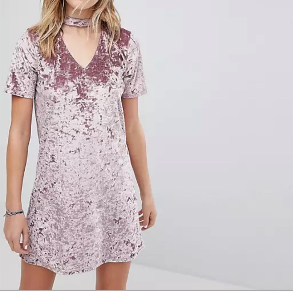 Hollister Crushed Velvet Choker Dress